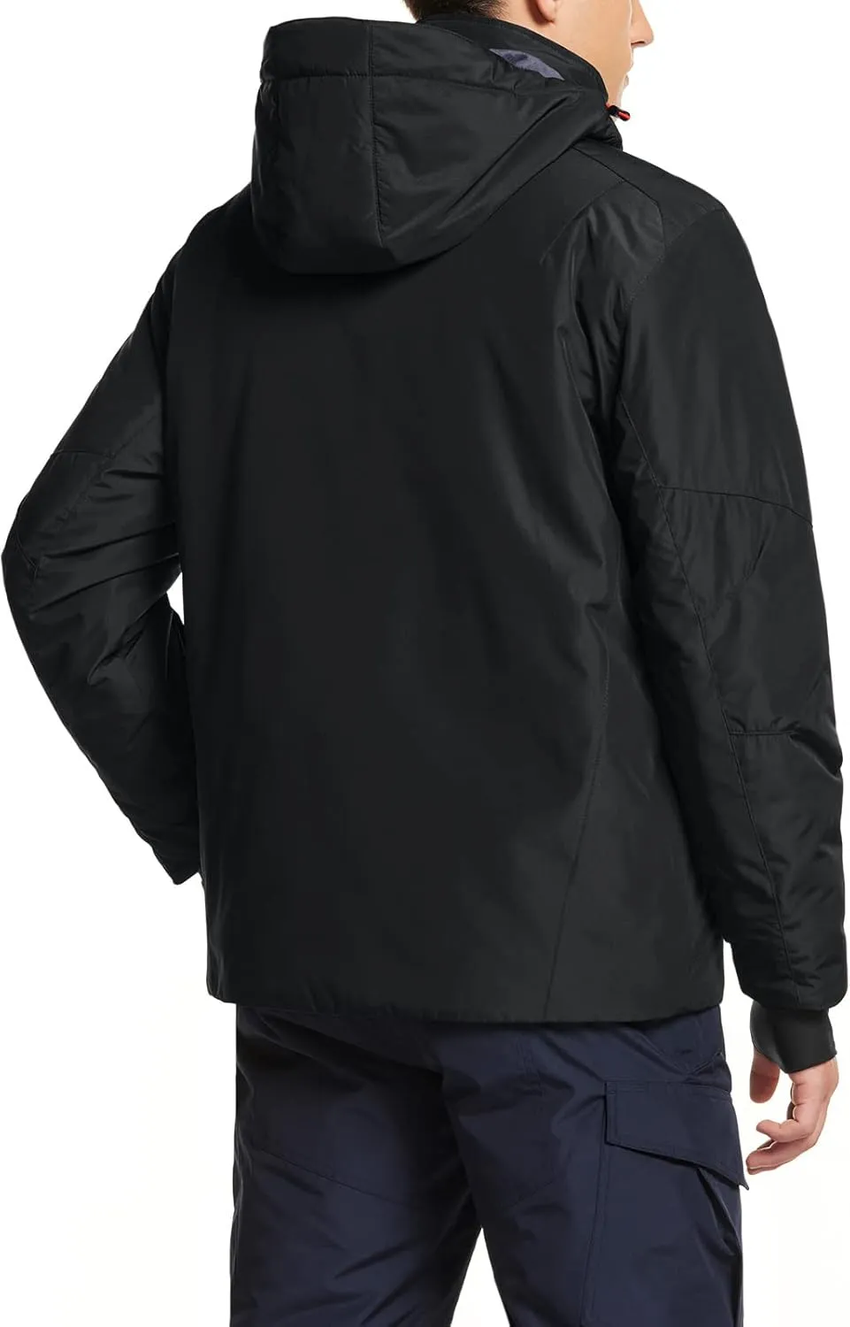 TSLA Men's Winter Ski Jacket, Waterproof Warm Insulated Snow Coats, Cold Weather Windproof Snowboard Jacket with Hood