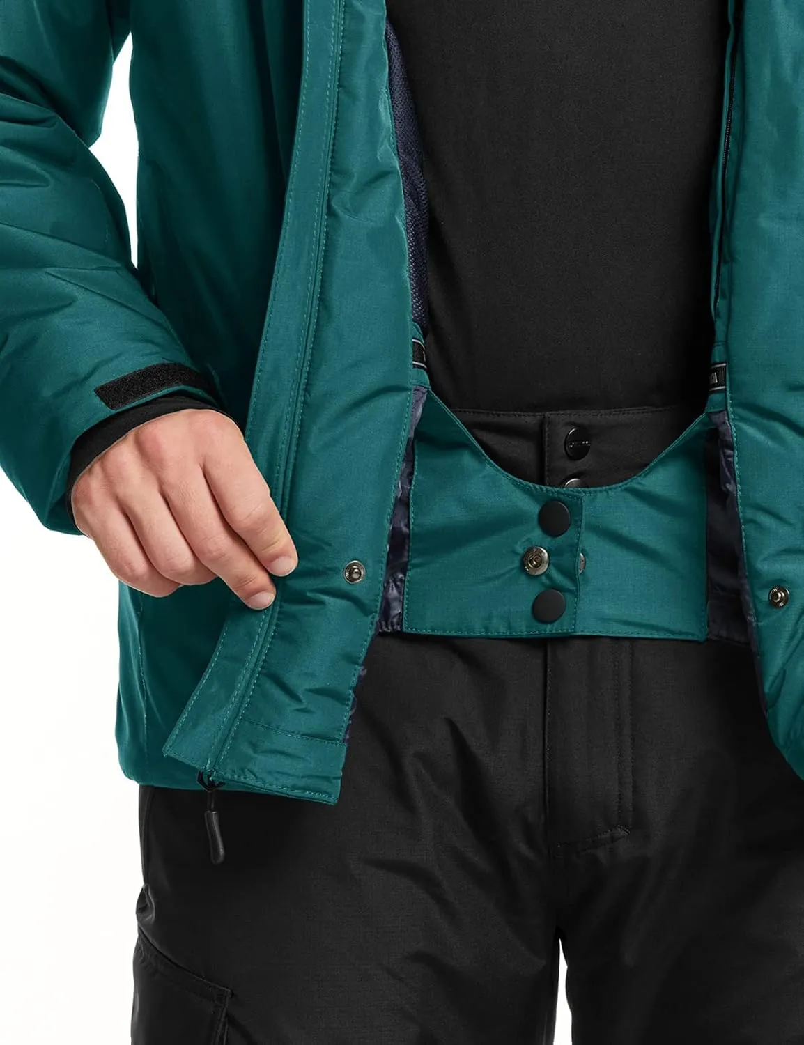 TSLA Men's Winter Ski Jacket, Waterproof Warm Insulated Snow Coats, Cold Weather Windproof Snowboard Jacket with Hood