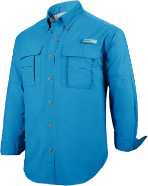 Tuna Men's Fishing Outdoor Button Down UPF 50  Sun Protection Waterproof Hiking Long Sleeve Shirts