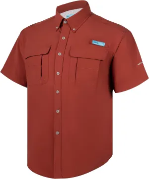 Tuna Men's Fishing Outdoor Button Down UPF 50  Sun Protection Waterproof Hiking Short Sleeve Shirts