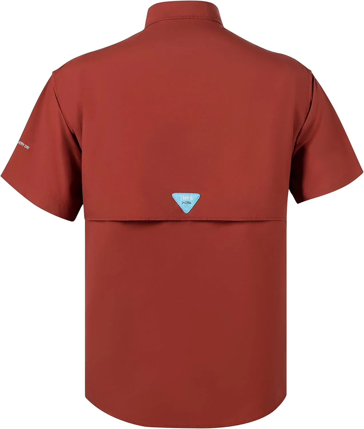 Tuna Men's Fishing Outdoor Button Down UPF 50  Sun Protection Waterproof Hiking Short Sleeve Shirts