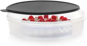 Tupperware 12" Round Container with Seal (Black)