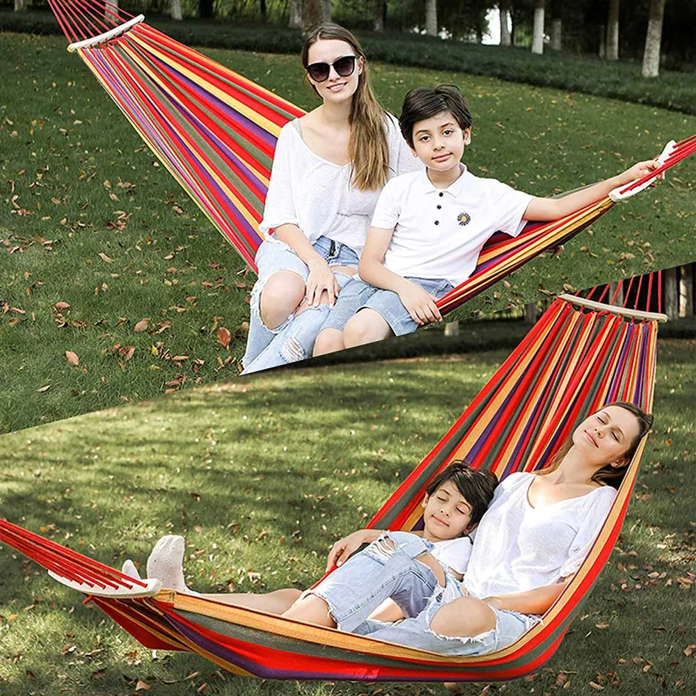 Two-Person Portable Cotton Canvas Hammock