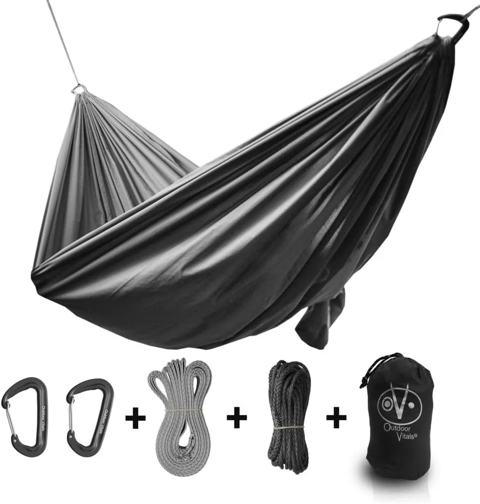 Ultralight Hammock Under 1 lb with Suspension Included, Whoopie Sling Suspension, Tree Straps and Carry Bag