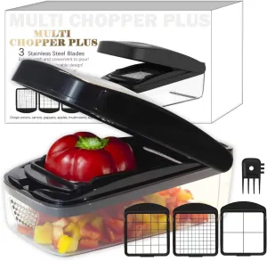 Vegetable Chopper, Food Choppers, Onion Chopper, Veggie Choppers, Onion Dicer, Potato Dicer Cuber with Container, Onion Dicer & Vegetable Dicer (Black)