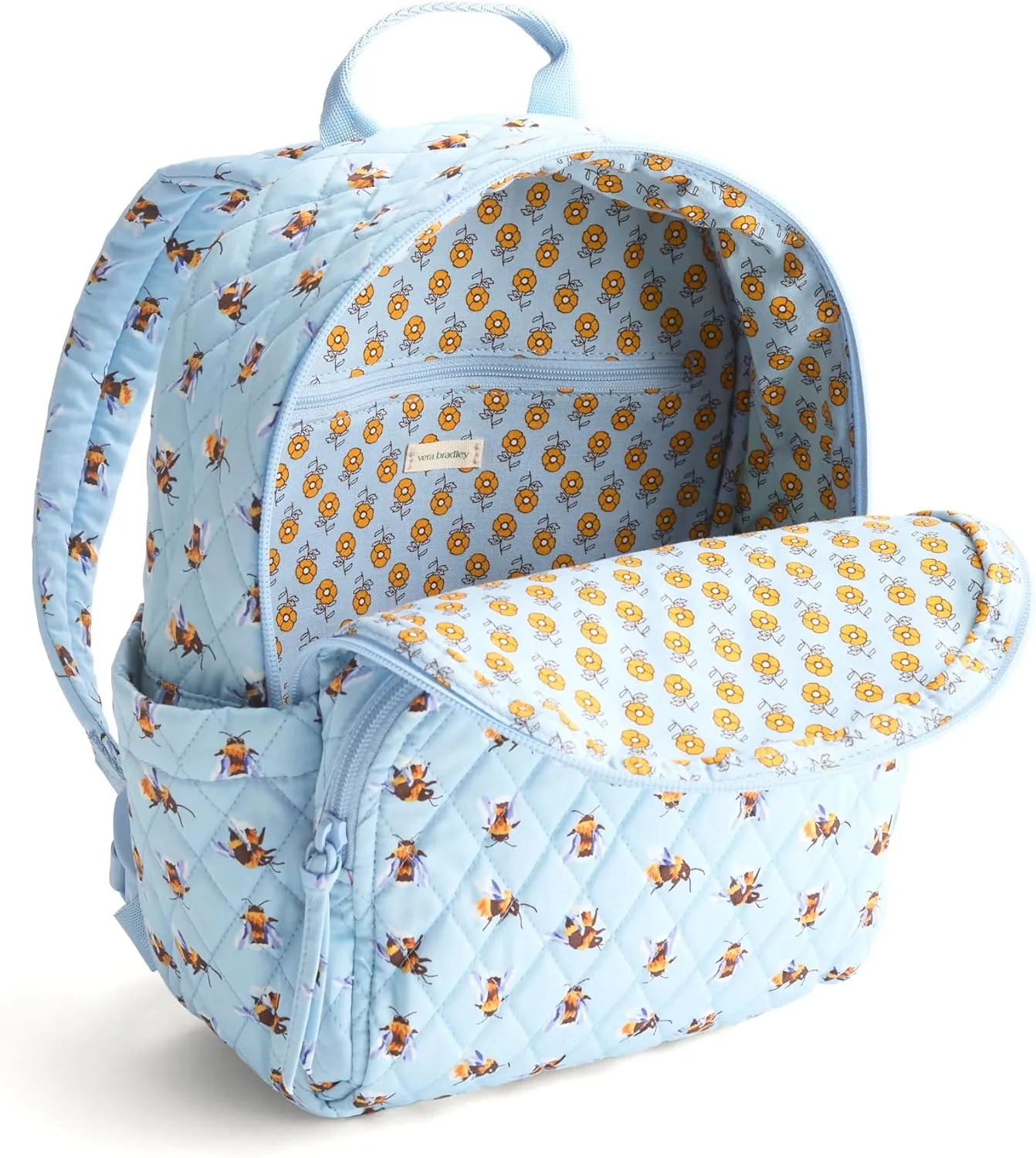Vera Bradley Premium Cotton Small Banbury Backpack, Bee's Knees