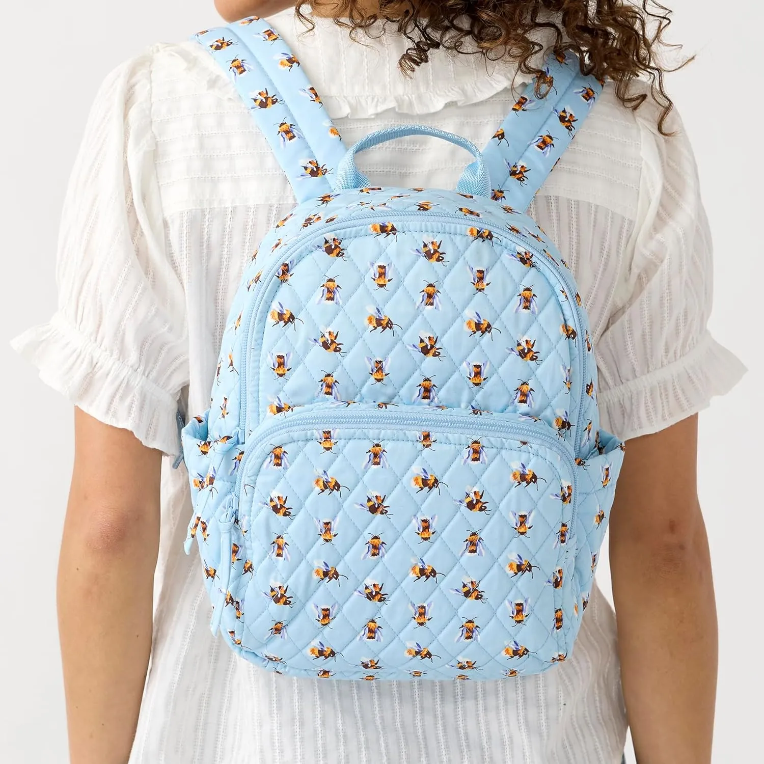 Vera Bradley Premium Cotton Small Banbury Backpack, Bee's Knees