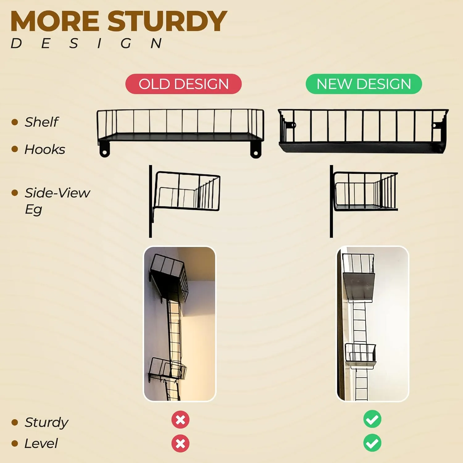 Versatile KAS 4-Tier Metal Fire Escape Wall Shelf | 30" NYC Industrial Floating Shelves for Action Figures | Black Urban Display Ladder with 7.5lb Capacity