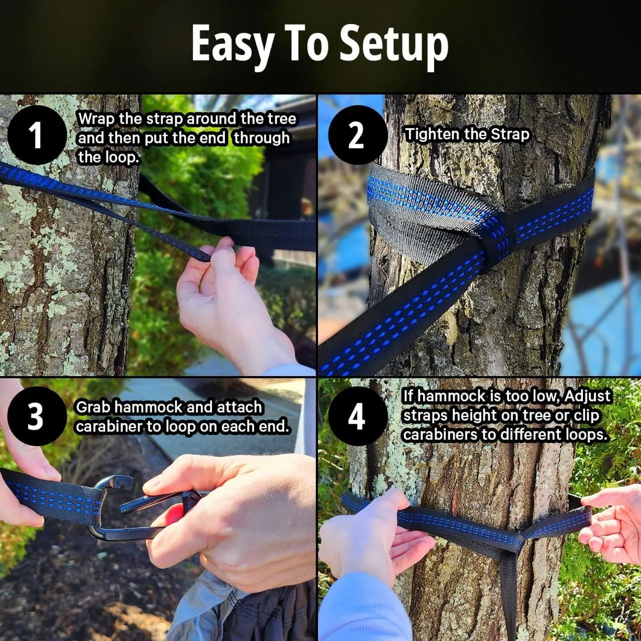 Vigel Camping Hammock - XL Double Hammock 500 Lb Capacity - Nylon - 2 Person Portable Tree Hammock - Camping Accessories for Outdoor, Travel, Hiking
