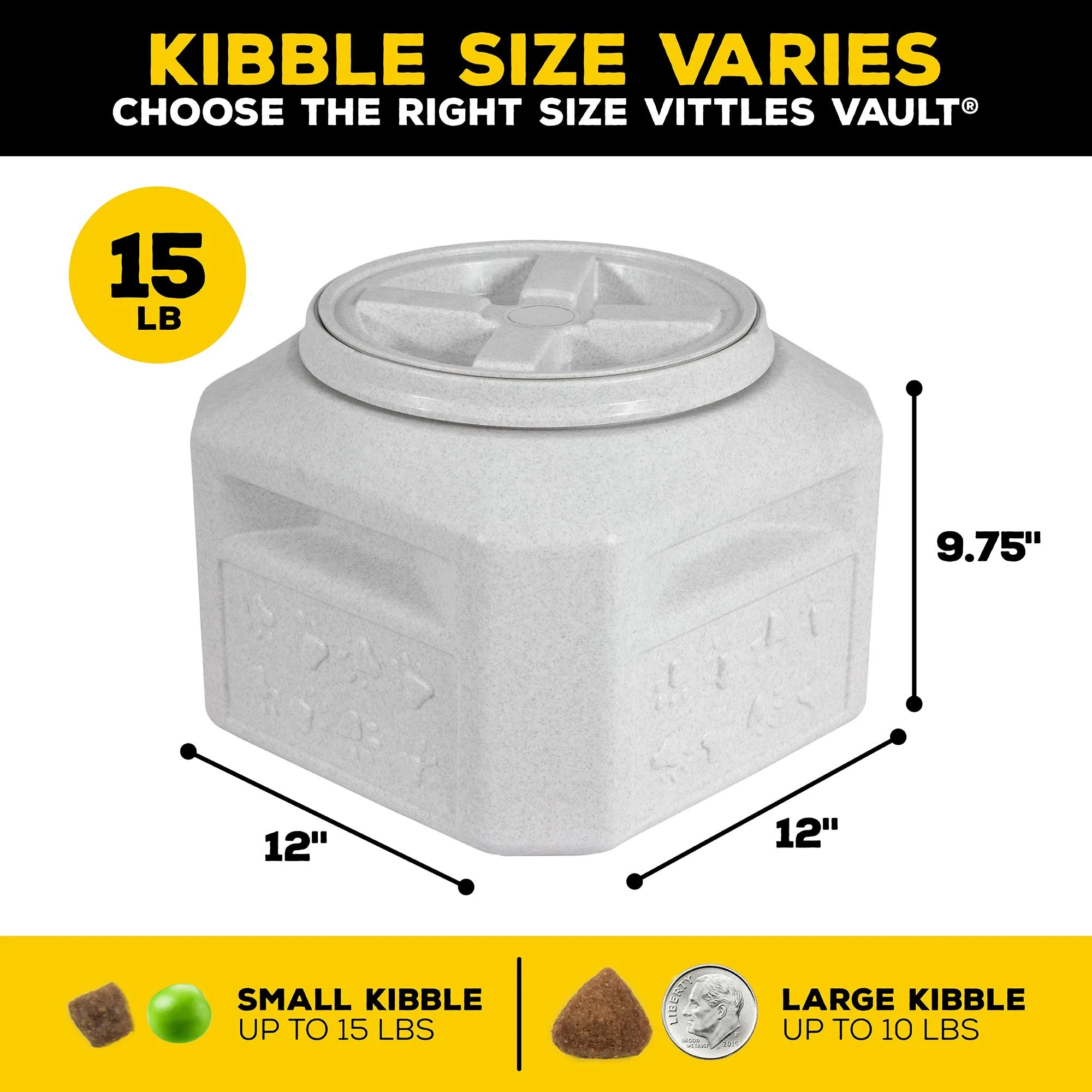 Vittles Vault Pawprint Outback Food Storage Container