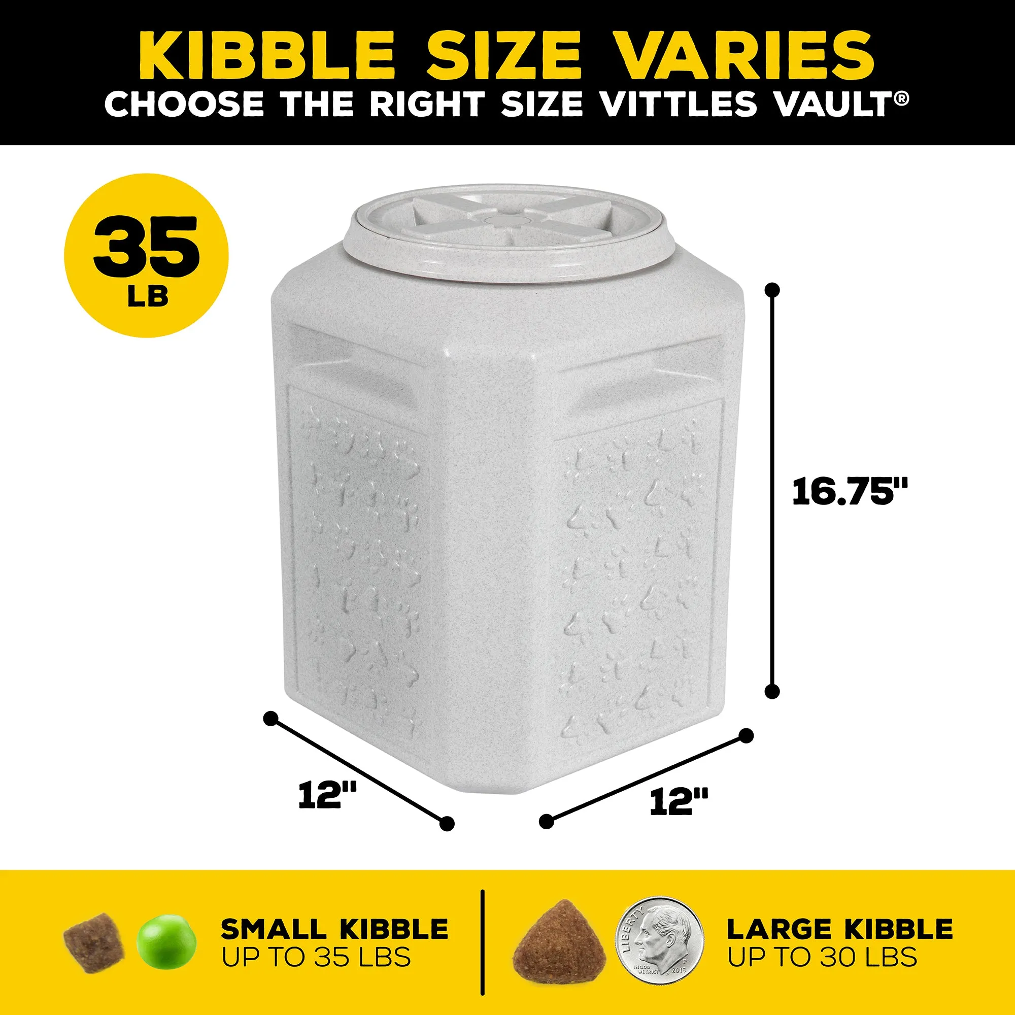 Vittles Vault Pawprint Outback Food Storage Container