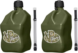 VP Racing 3846-CA, 5.5 Gallon Square Motorsport Jug Camo & 14" Standard Hose (2 Pack)