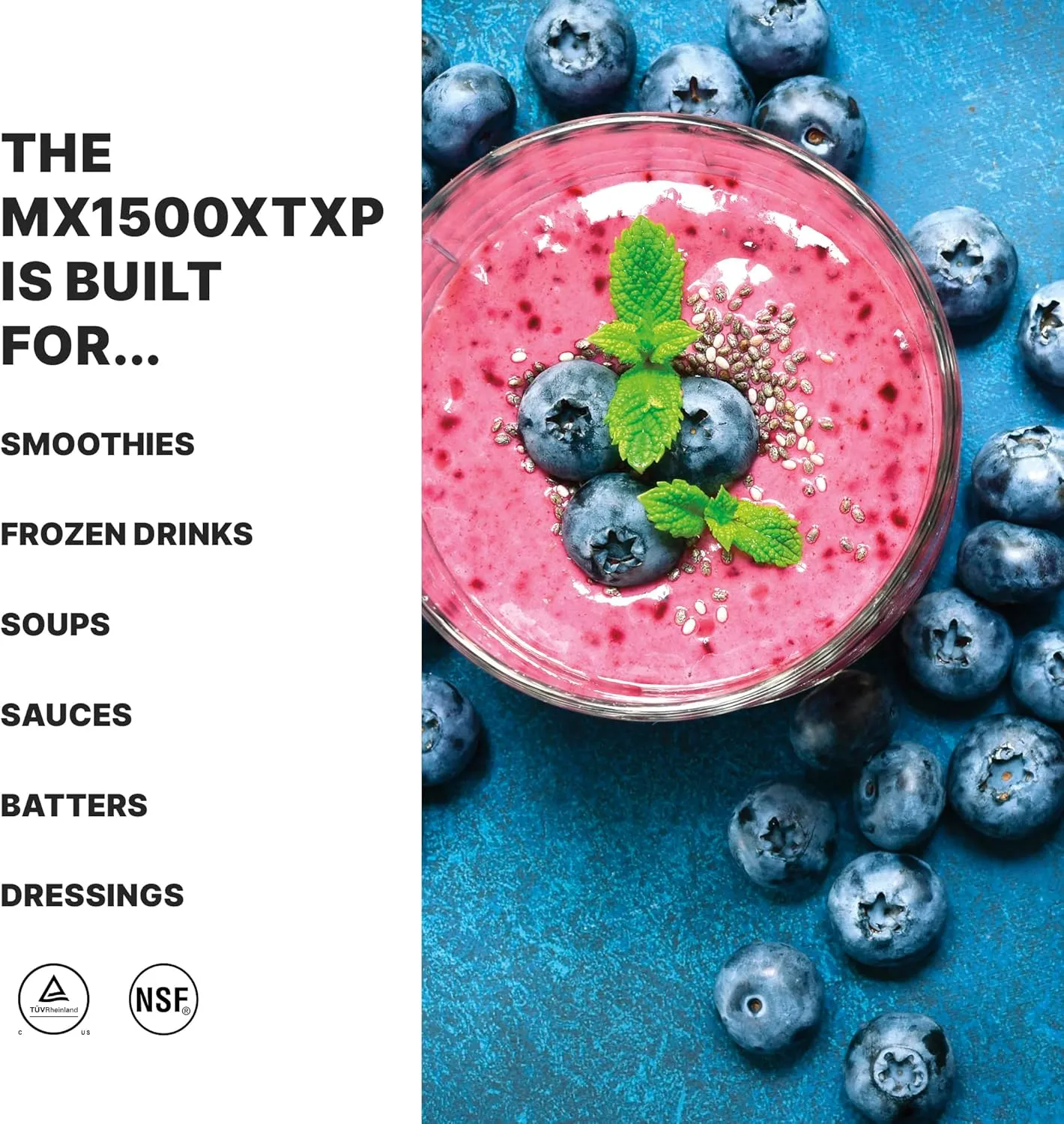 Waring Commercial MX1500XTXP Xtreme 120V Hi-Power 48 Oz. Blender, Black