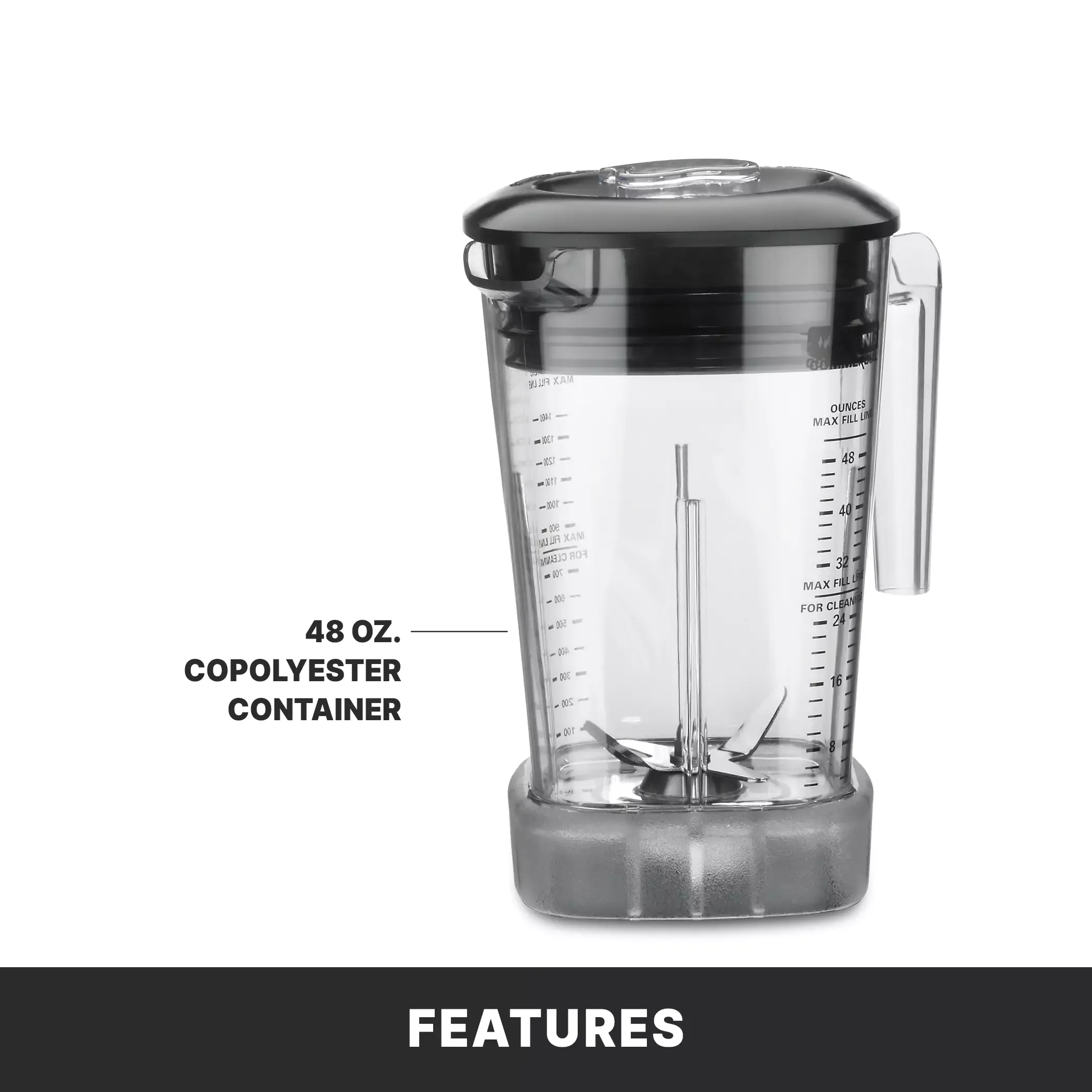 Waring MX1000XTXP 3.5 HP Commercial Blender with Paddle Switches and 48 oz Copolyester Container – 120V