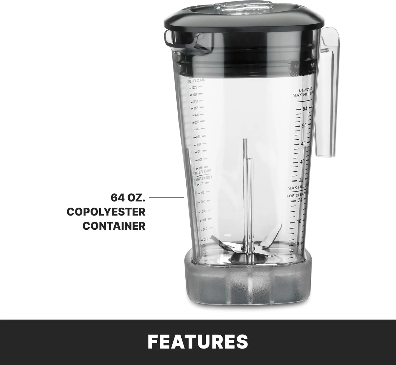 Waring (MX1200XTX) - 64 oz Blender w/Variable Speed & The Raptor, Black
