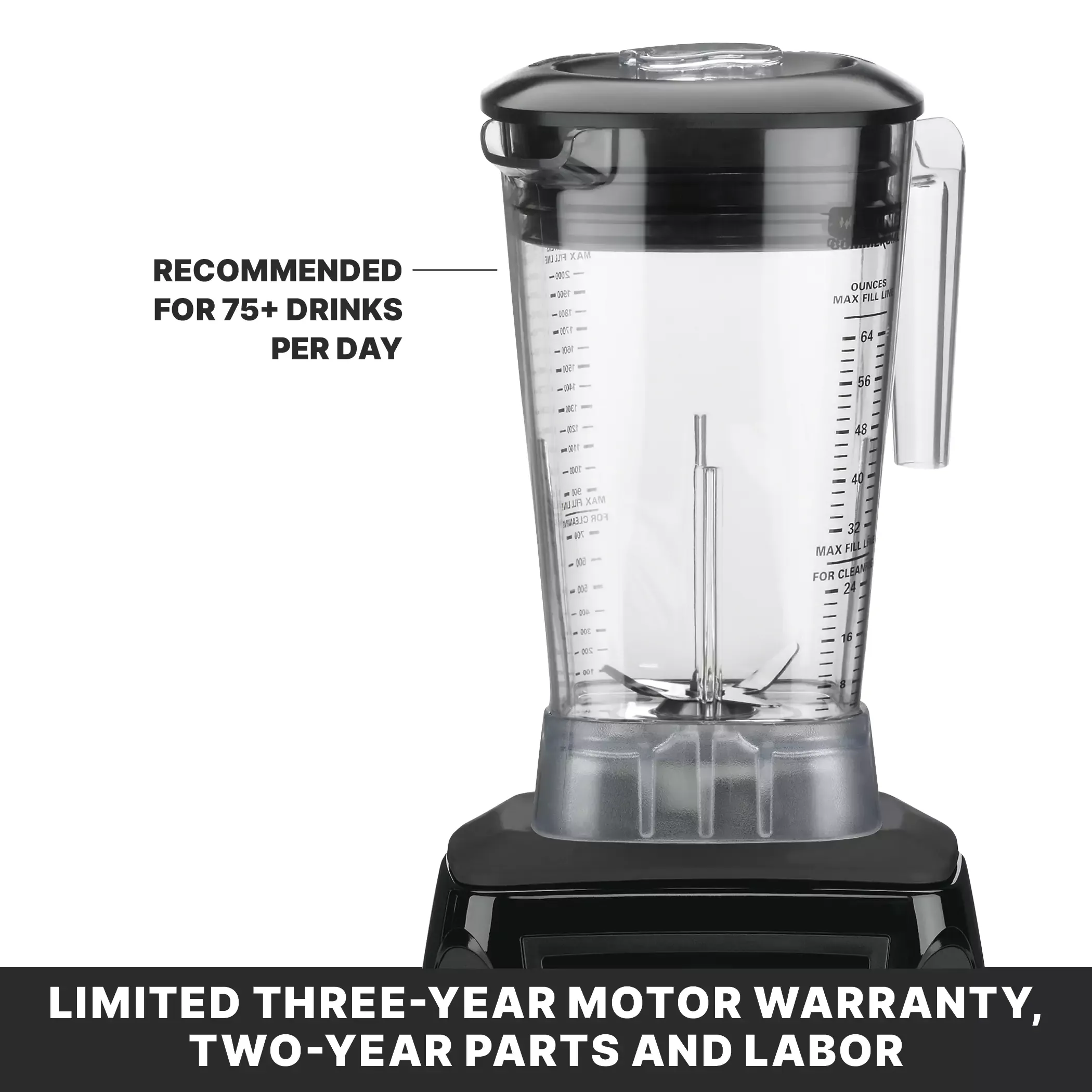 Waring MX1200XTX Heavy Duty XPREP Hi-Power Variable-Speed Food Blender with 64 oz. Copolyester Container