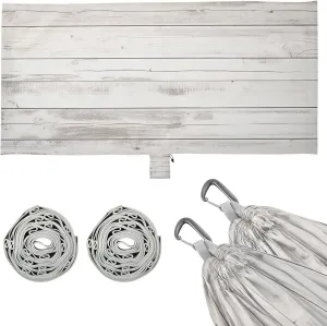 White Wood Texture Camping Hammock, 330 lbs with 2 Tree Straps, Carry Bag, Single Portable Hammock for Outdoor/Indoor, Hiking, Beach, Backpacking, Travel