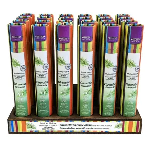 Wholesale Mother Nature Citronella Incense Sticks Displayer of 24