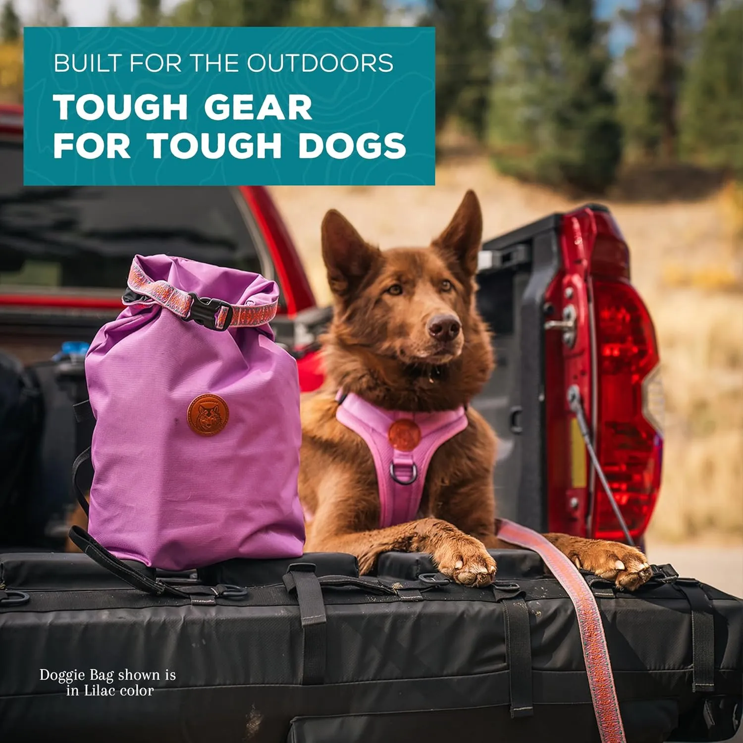 Wilderdog Doggie Bag - Water Resistant, Portable Kibble Carrier & Stainless Steel Mug - Sienna