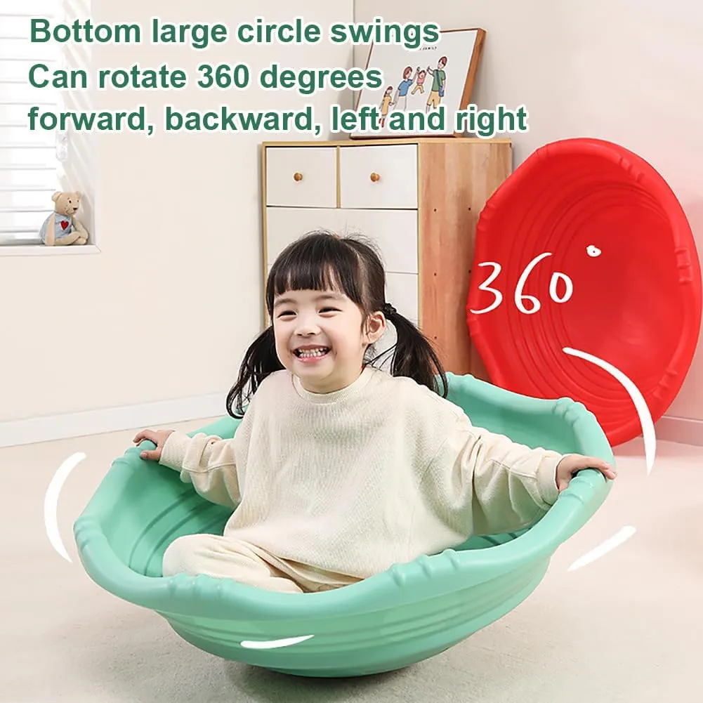 Wobble Disk for Toddler 3-9 Year Old, Two Sided Wobble Disc for Kids, Rock Around Indoor Climbing Dome, Vestibular Exercises Children Sensory Training Spinning Seat Toys