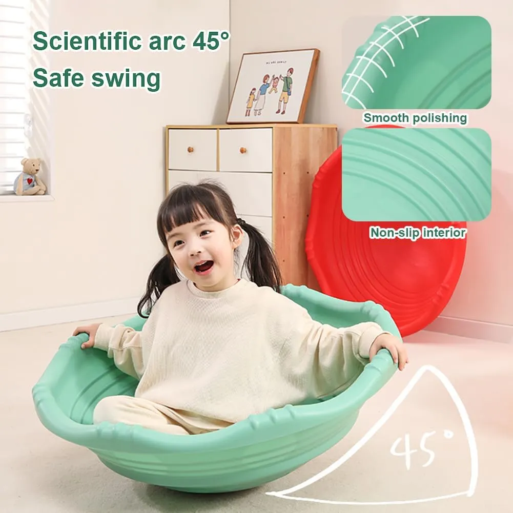 Wobble Disk for Toddler 3-9 Year Old, Two Sided Wobble Disc for Kids, Rock Around Indoor Climbing Dome, Vestibular Exercises Children Sensory Training Spinning Seat Toys