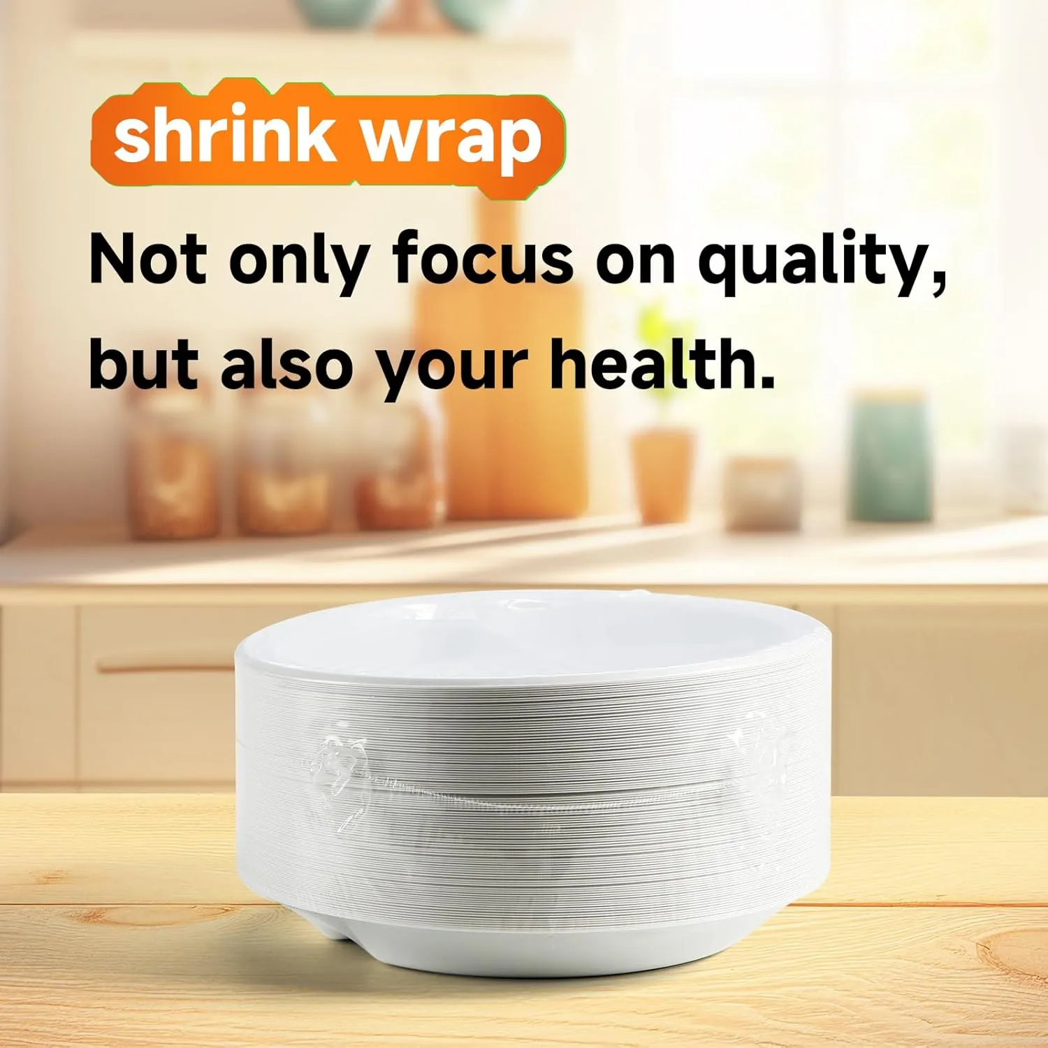 YANGRUI White Plastic Plates, 10 Inch 3 Compartments Microwave Safe Disposable Plate Food Grade Material BPA Free Reusable MFPP Dinner Trays