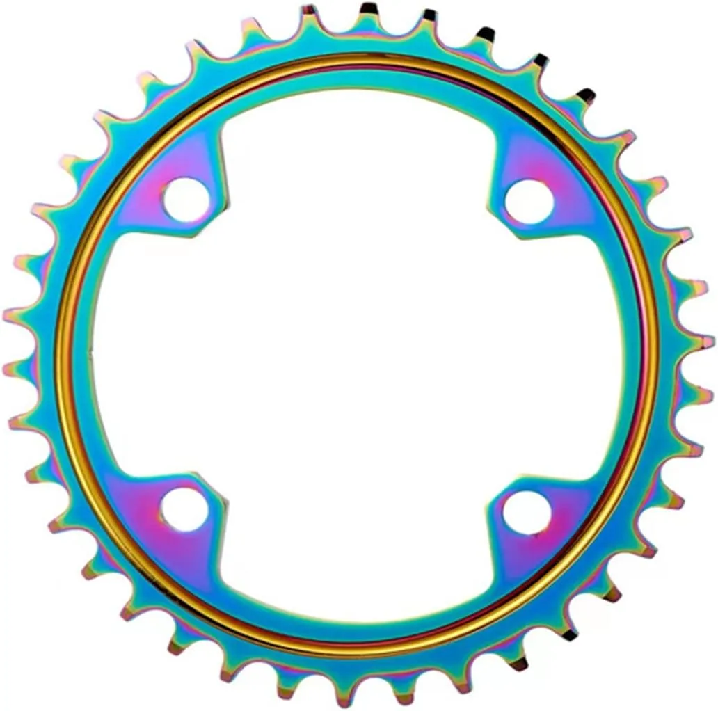 YBEKI 104BCD Chainring - CNC 7075-T6 Aluminum Narrow-Wide Round Chainwheel for MTB/Road Bikes (32-38T) | Compatible with Shimano/SRAM 8-11 Speed | Ultra-Light | Anti-Drop Design