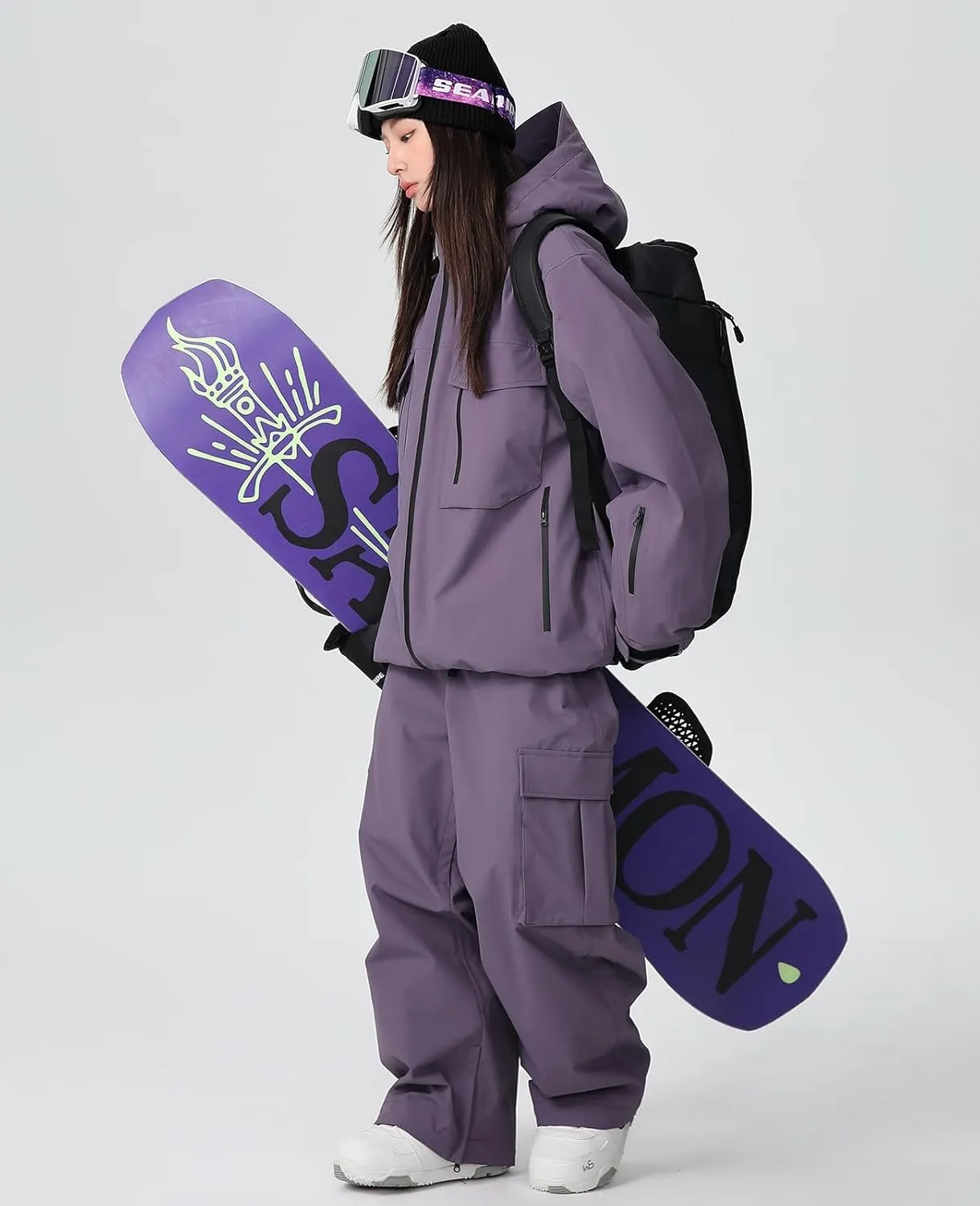 YEEFINE Men's&Women's Ski Suit Two Pieces Snowsuits Waterproof Snowboard Suits Outdoor Winter Ski Jacket and Pants
