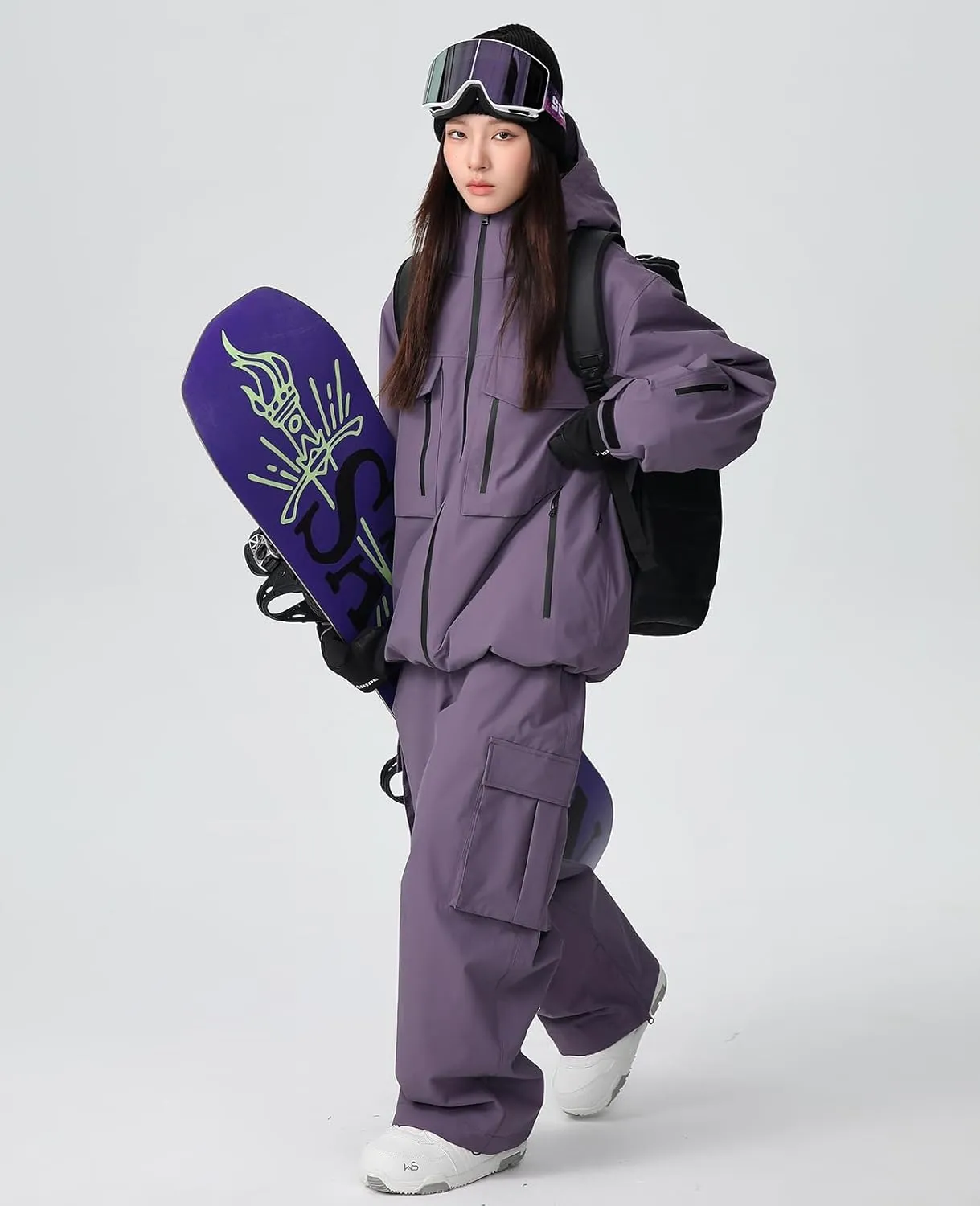 YEEFINE Men's&Women's Ski Suit Two Pieces Snowsuits Waterproof Snowboard Suits Outdoor Winter Ski Jacket and Pants
