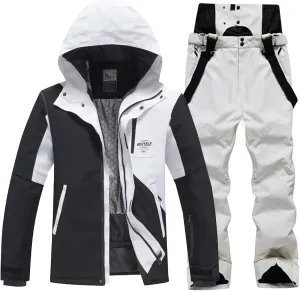 YEEFINE Women and Men's Ski Suit Two Pieces Snowsuits Snowboard Waterproof Winter Ski Jacket and Pants