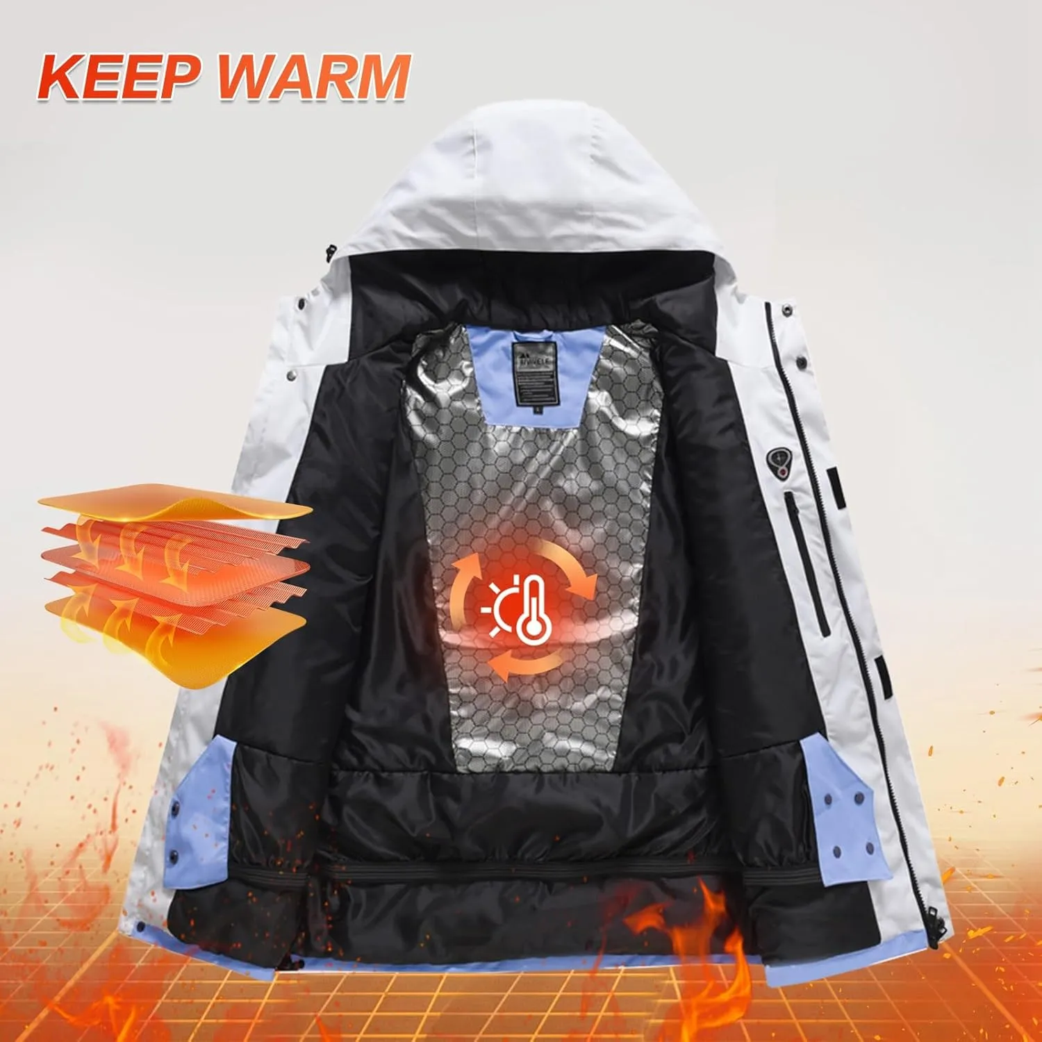YEEFINE Women and Men's Ski Suit Two Pieces Snowsuits Snowboard Waterproof Winter Ski Jacket and Pants