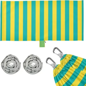 Yellow Blue Simple Stripe Camping Hammocks with Portabl Carry Bag Rope Hammock for Camping & Hiking Essential
