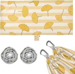 Yellow White Striped Ginkgo Biloba Leaf Hammocks for Camping Tree Hammock for Camping Travel Accessories