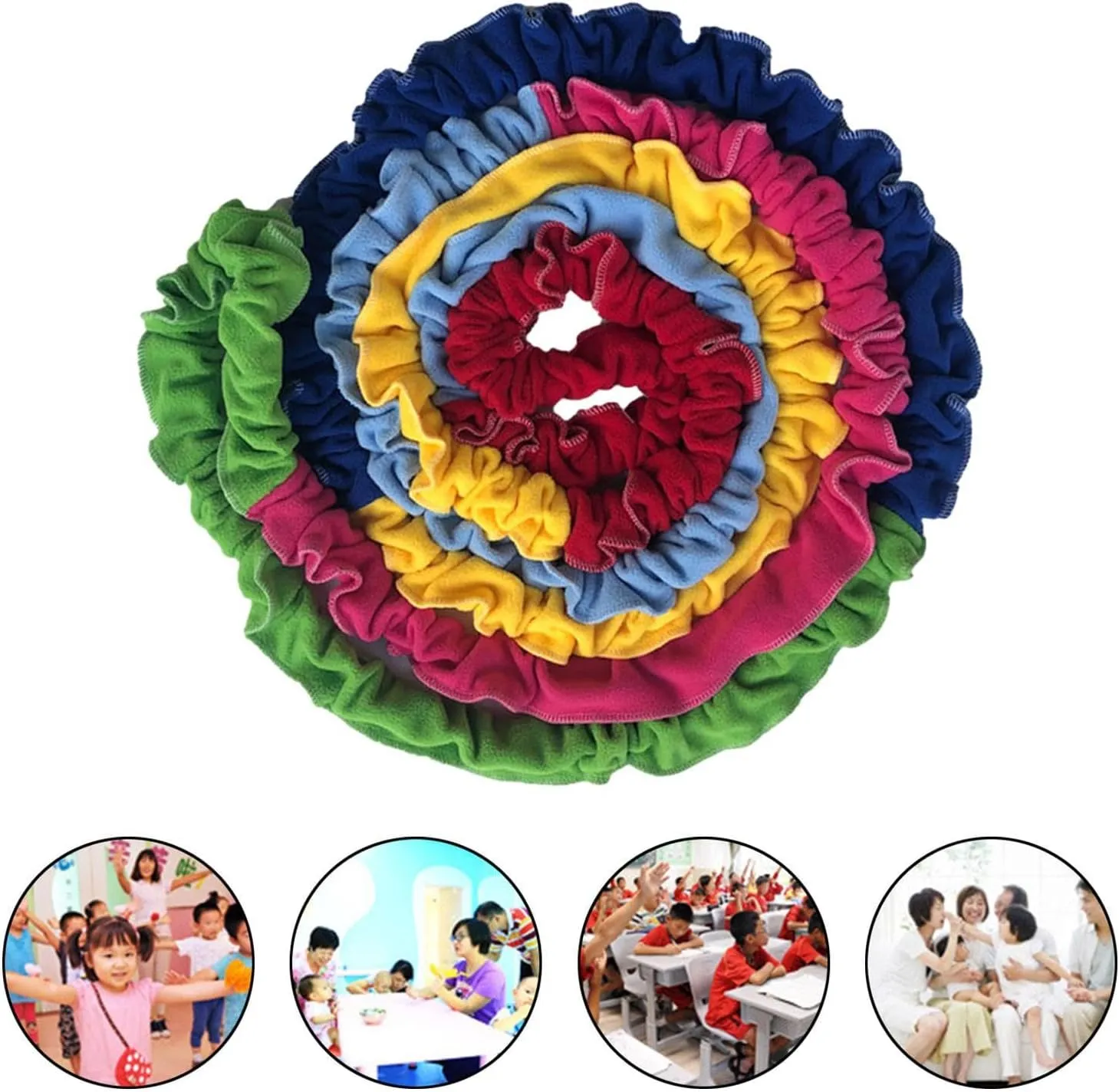 Yiju Cooperative Stretch Band Integrations Dynamic Movement Prop Outdoor Toy Portable Exercise Latex Band for Garden Party Games