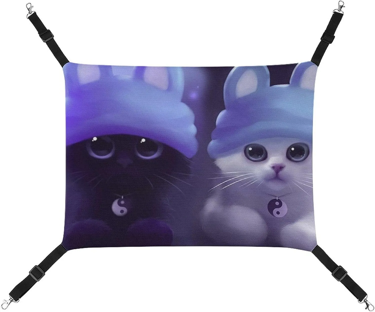 Yinyang Cat Hanging Cat Bed Soft Breathable Pet Hammock for Cage Pet Sleeper for Kitten Ferret Puppy Rabbit