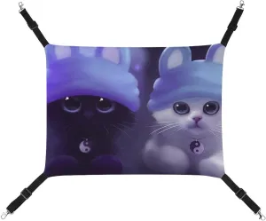 Yinyang Cat Hanging Cat Bed Soft Breathable Pet Hammock for Cage Pet Sleeper for Kitten Ferret Puppy Rabbit