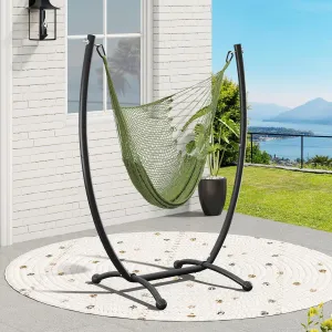 YITAHOME Polyester Rope Hanging Hammock Chair with Stand, Patio Swing for Indoor and Outdoor Use