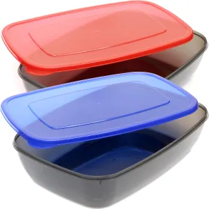 Youngever 2 Pack 1.5 Gallon Food Storage Container Boxes, Large Reusable Plastic Meal Prep Containers