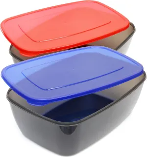 Youngever 2 Pack Large Food Storage Container Boxes - Reusable Plastic Meal Prep Containers