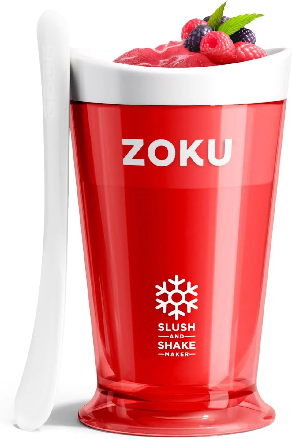 ZOKU Original Slush and Shake Maker, Slushy Cup for Quick Frozen Homemade Single-Serving Slushies, Fruit Smoothies, and Milkshakes in Minutes, BPA-free, Red