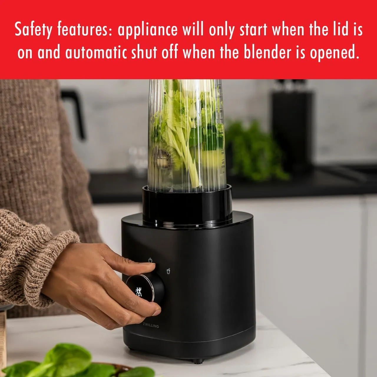 ZWILLING Enfinigy Personal Blender, Piranha Teeth Cross Blade for Ultimate Blending, Smoothies, Shakes and More, 20 fl oz Breakproof Travel Cup with Lid, BPA Free, Black